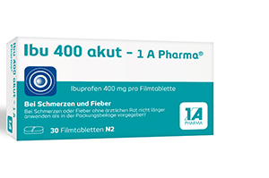 IBU 400 akut-1A Pharma plėvele dengtos tabletės, 30 vnt