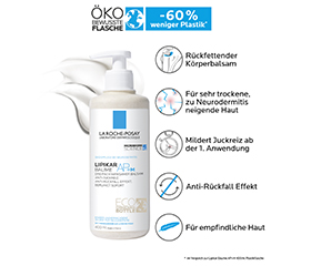 ROCHE-POSAY "Lipikar Baume" AP+ "M Eco" buteliukas, 400 ml