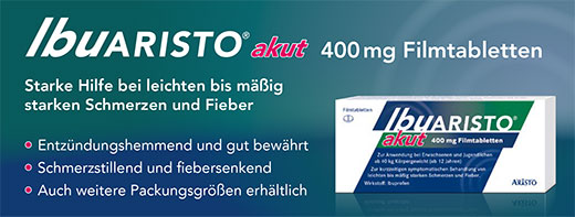 IBUARISTO ūmios 400 mg plėvele dengtos tabletės, 20 vnt