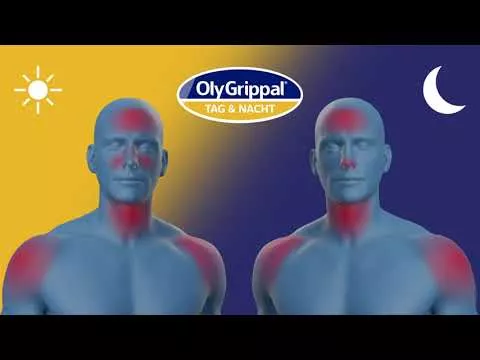 Vaizdo įrašas apie Olygrippal Day & Night 500 mg/60 mg tabletės (16 vnt.)