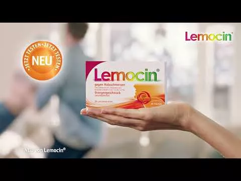 Vaizdo įrašas apie Lemocin® nuo gerklės skausmo medaus ir citrinos skonio, 24 vnt