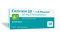 CETIRIZIN 10-1A Pharma plėvele dengtos tabletės, 20 vnt