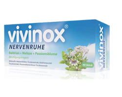 VIVINOX Nervinis poilsis Baldr.+Mel.+Passion.Calming.Drag., 100 St