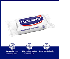 HANSAPLAST elastinė fiksavimo juosta su krepais 8 cmx4 m, 1 vnt