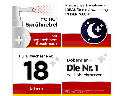 DOBENDAN Tiesioginis flurbiprofeno purškiamas medus & Citrina, 15 ml