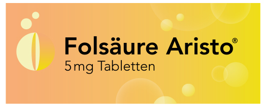 FOLSÄURE ARISTO 5 mg tabletės, 50 vnt