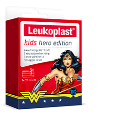 LEUKOPLAST vaikiški pleistrai herojus Wonder Woman 6 cmx1m, 1 vnt
