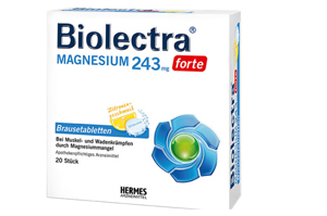BIOLECTRA Magnio 243 mg forte citrinos tabletės, 20 vnt