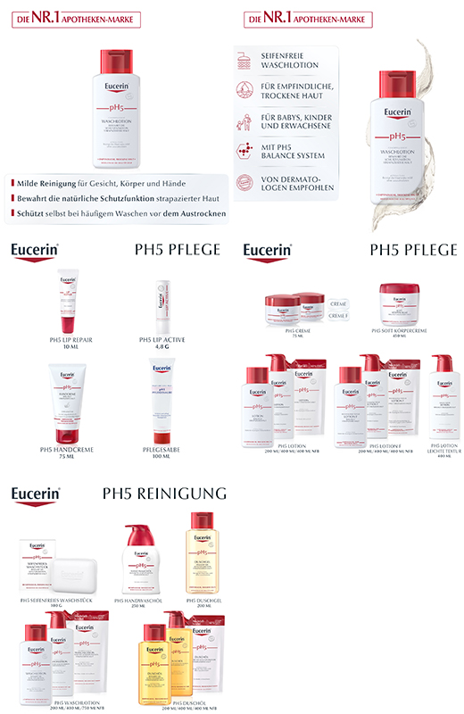EUCERIN pH5 prausiklis jautriai odai, 200 ml