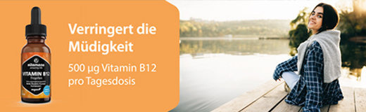 VITAMIN B12 100 µg didelės dozės veganiniai lašai, 50 ml
