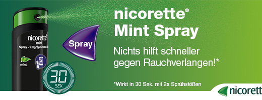 NICORETTE Mėtų purškalas 1 mg/purškiamasis švirkštas NFC, 1 vnt