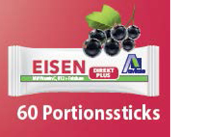 EISEN DIREKT plius vitaminas C+folio rūgštis+B12 milteliai, 60 vnt