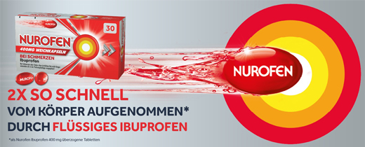 NUROFEN 400 mg minkštos kapsulės, 30 vnt