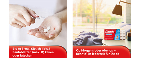 RENNIE Kramtomosios tabletės, 96 vnt