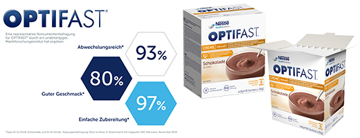 OPTIFAST Kreminio šokolado milteliai, 8X55 g