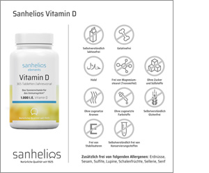 SANHELIOS Vitaminas D 1 000 TV tablečių, 365 vnt