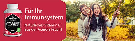 VITAMIN C 160 mg acerolos ekstrakto, 180 kapsulių