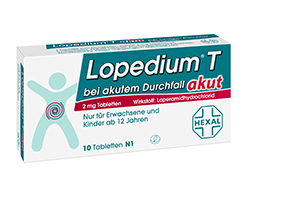 LOPEDIUM T acute ūminio viduriavimo tabletės, 10 vnt