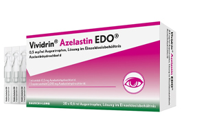 VIVIDRIN Azelastinas EDO 0,5 mg/ml oftalmologinis tirpalas EDP, 20X0,6 ml