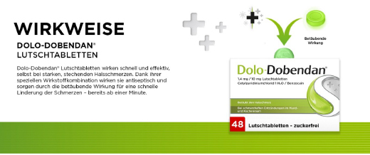 DOLO-DOBENDAN 1,4 mg/10 mg pastilės, 48 vnt