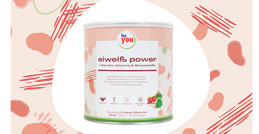 FOR YOU eiweiß power braškių milteliai, 750 g