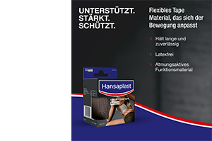 HANSAPLAST Sportinė kineziologinė juosta 5 cmx5 m juoda, 1 vnt
