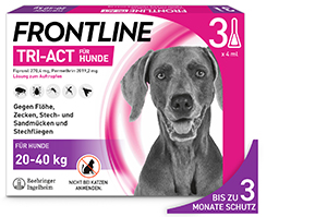 FRONTLINE Tri-Act tirpalas, skirtas lašinti 20-40 kg šunims, 3 vnt
