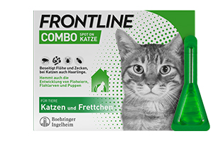 FRONTLINE Combo Spot on cat tirpalas, skirtas tepti ant odos, 3 vnt