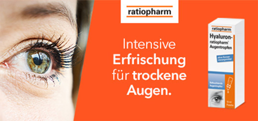 HYALURON-RATIOPHARM Akių lašai, 10 ml