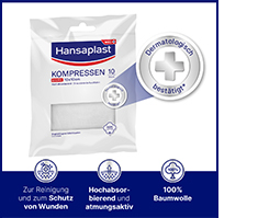 HANSAPLAST Kompresai sterilūs 10x10 cm, 5X2 vnt