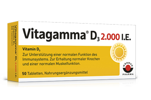 VITAGAMMA D3 2 000 TV vitamino D3 NEM Tabletės, 50 vnt