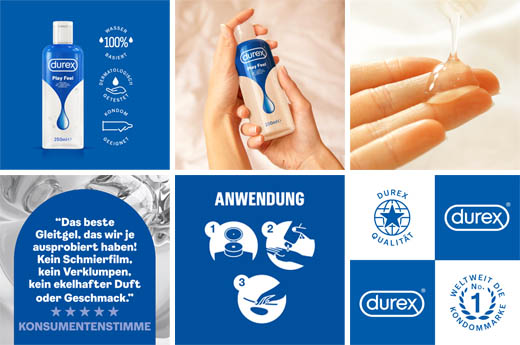 DUREX "Play Feel" vandens pagrindo lubrikantas, 250 ml
