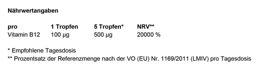VITAMIN B12 100 µg didelės dozės veganiniai lašai, 50 ml