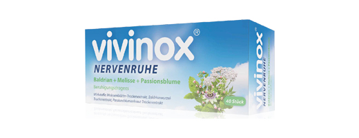 VIVINOX Nervinis poilsis Baldr.+Mel.+Passion.Calming.Drag., 100 St