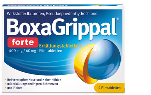 BOXAGRIPPAL forte šaltoji lazda. 400 mg/60 mg FTA, 12 vnt