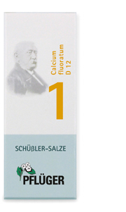 BIOCHEMIE Pflüger 1 Calcium fluoratum D 12 tablečių, 400 vnt