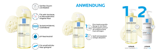 ROCHE-POSAY "Lipikar" dušo ir vonios aliejus AP+, 750 ml