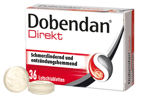 DOBENDAN Tiesiogiai Flurbiprofenas 8,75 mg pastilės, 36 vnt