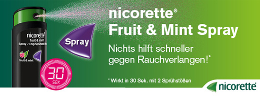 NICORETTE Vaisių & Mėtų purškalas 1 mg/purškalas NFC, 2 vnt