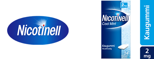 NICOTINELL Kramtomoji guma Cool Mint 2 mg, 24 vnt