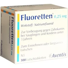 FLUORETTEN 0,25 mg tabletės, 300 vnt