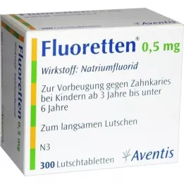 FLUORETTEN 0,5 mg tabletės, 300 vnt