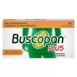 BUSCOPAN ir 10 mg/800 mg žvakutės, 10 vnt