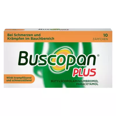 BUSCOPAN ir 10 mg/800 mg žvakutės, 10 vnt
