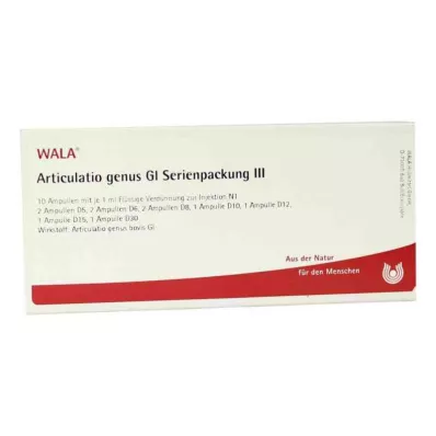 ARTICULATIO gentis GL Serijinė pakuotė 3 ampulės, 10X1 ml ARTICULATIO gentis GL Serijinė pakuotė 3 ampulės, 10X1 ml