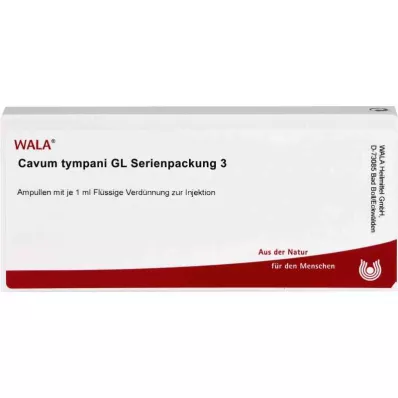 CAVUM tympani GL Serijinė pakuotė 3 ampulės, 10X1 ml CAVUM tympani GL Serijinė pakuotė 3 ampulės, 10X1 ml