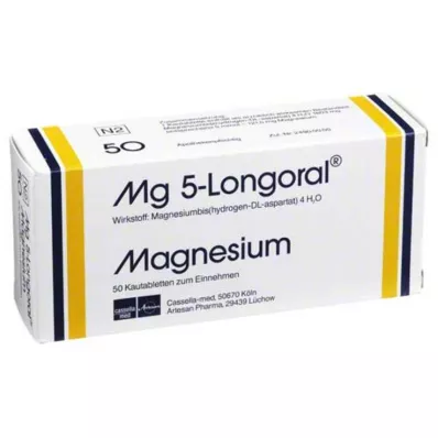 MG 5 LONGORAL Kramtomosios tabletės, 50 vnt MG 5 LONGORAL Kramtomosios tabletės, 50 vnt