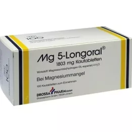 MG 5 LONGORAL Kramtomosios tabletės, 100 vnt