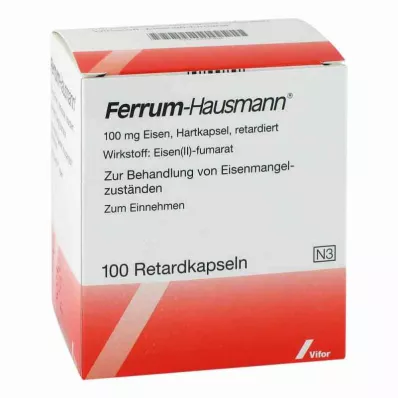 FERRUM HAUSMANN Pailginto atpalaidavimo kapsulės, 100 vnt FERRUM HAUSMANN Pailginto atpalaidavimo kapsulės, 100 vnt