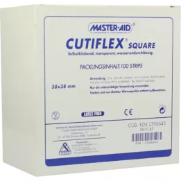CUTIFLEX Folijos tinkas kvadratinis 38x38 mm MasterAid, 100 vnt